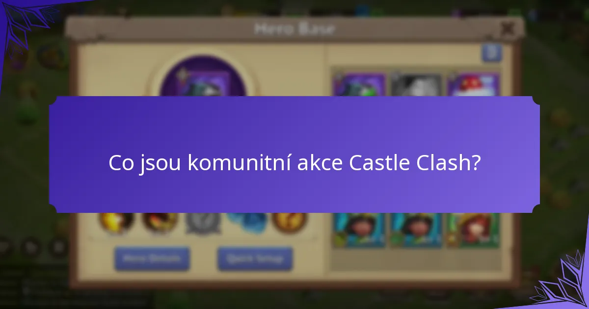 Jak fungují soutěže Castle Clash?