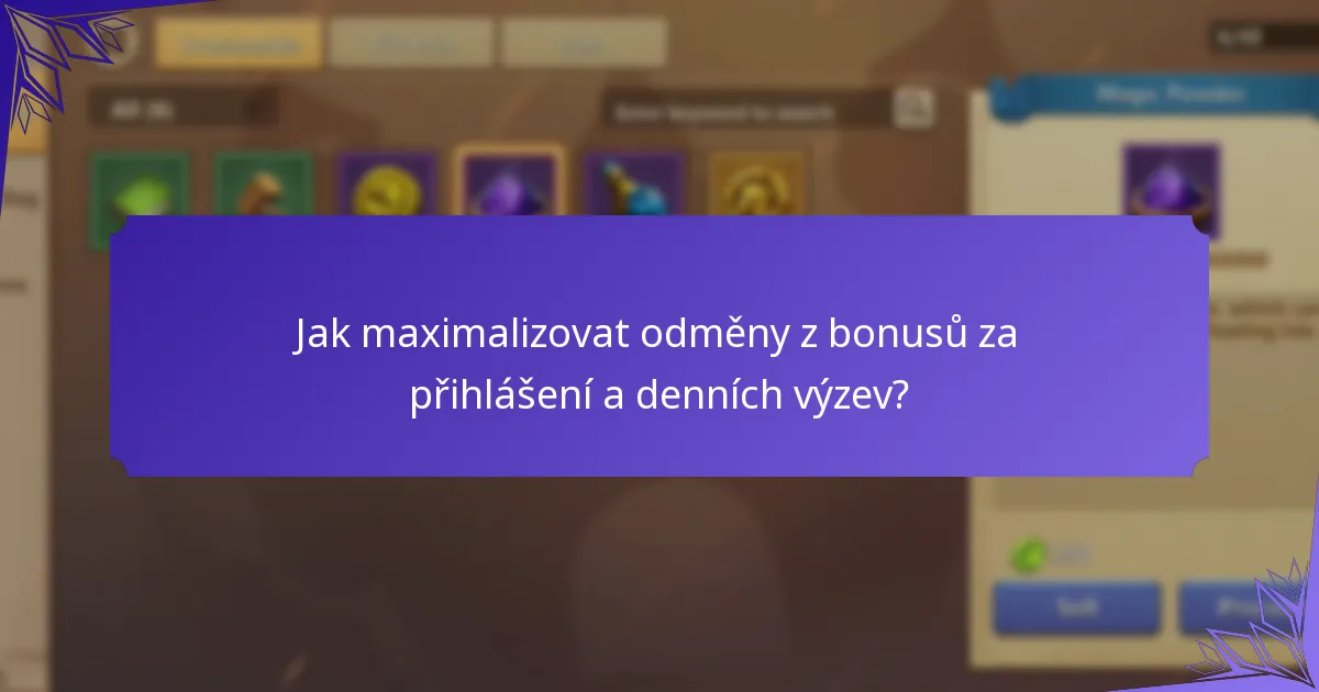 Jak maximalizovat odměny z bonusů za přihlášení a denních výzev?