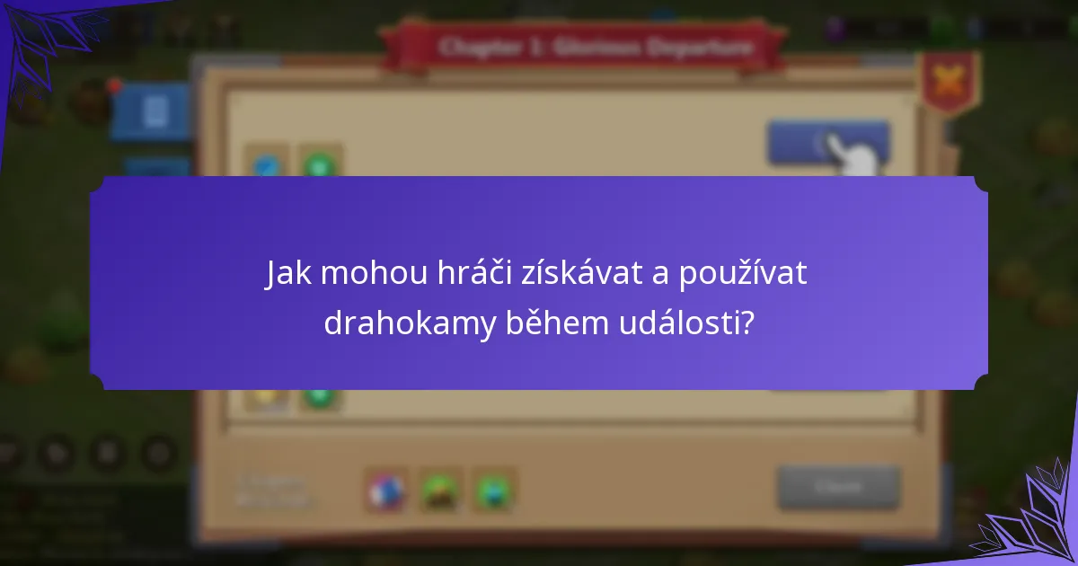 Jak mohou hráči získávat a používat drahokamy během události?