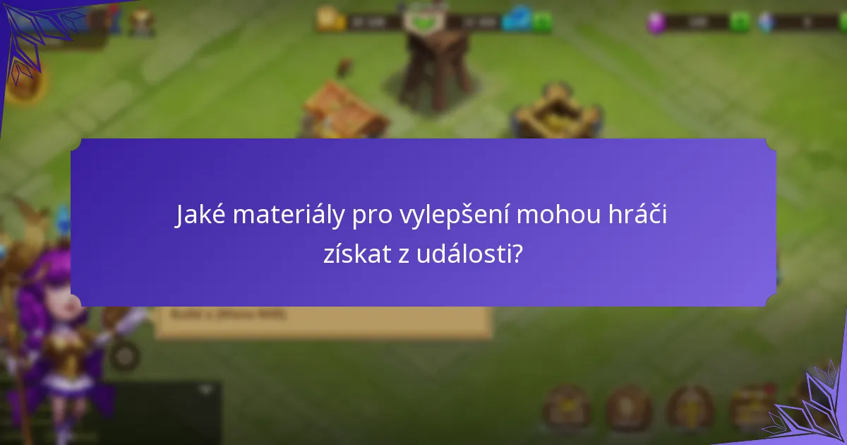 Jaké materiály pro vylepšení mohou hráči získat z události?